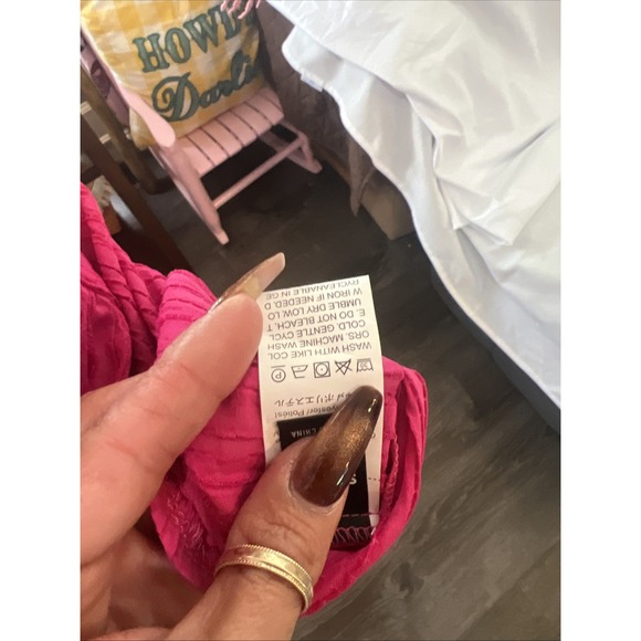 Pink Stretchy Off The Shoulder Large Summer Sexy Dress vacation Wear 163 - Picture 6 of 8